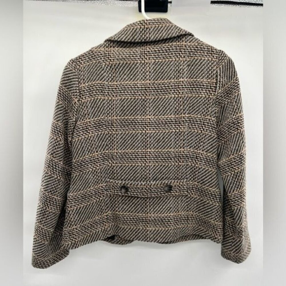 Pendleton Brown Chevron Suit Jacket Blazer Size 6… - image 5